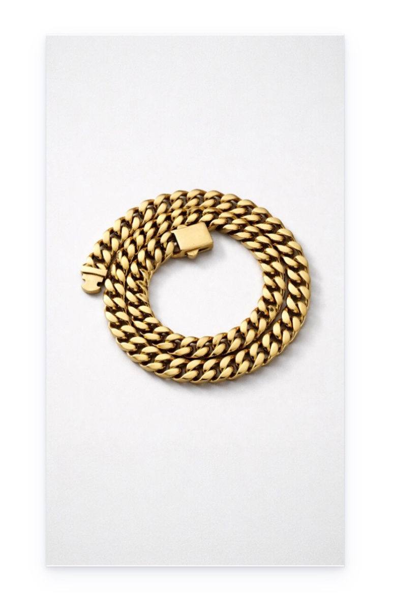 Stainless steel cuban chain