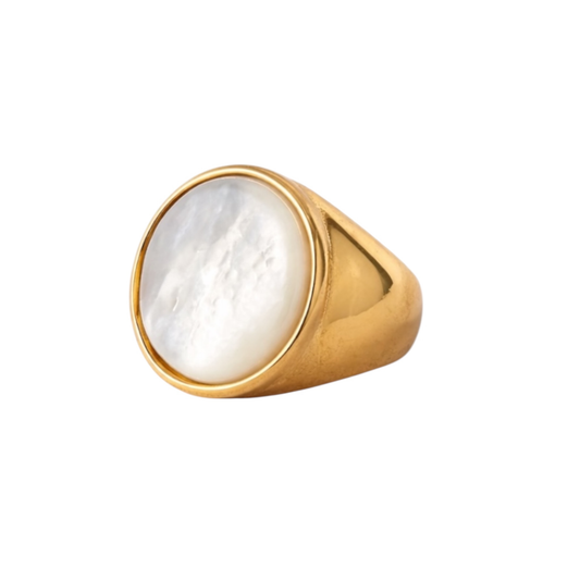Chunky Gold-Plated Stainless Steel Ring