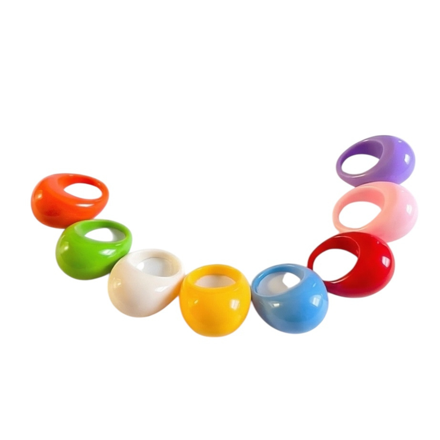 Glossy Resin Rings