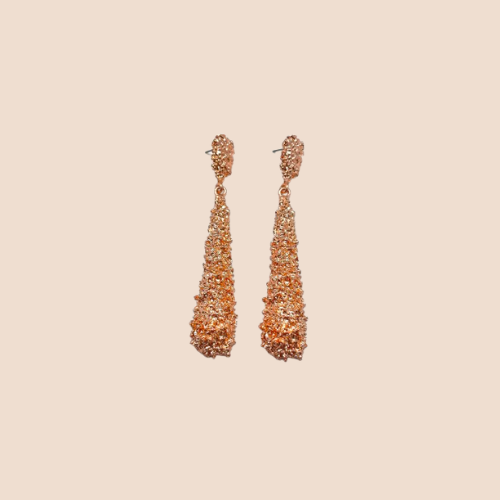 Trendy Rose Gold Dangle Drop Earrings