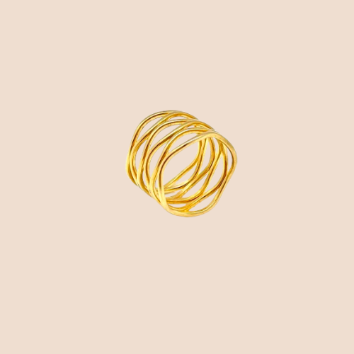 Ring 14k gold plated, Copper