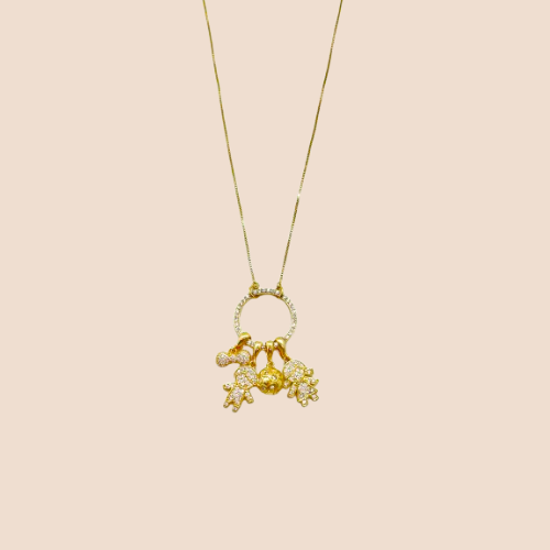 Gold-Plated Child Shape Charm Necklace