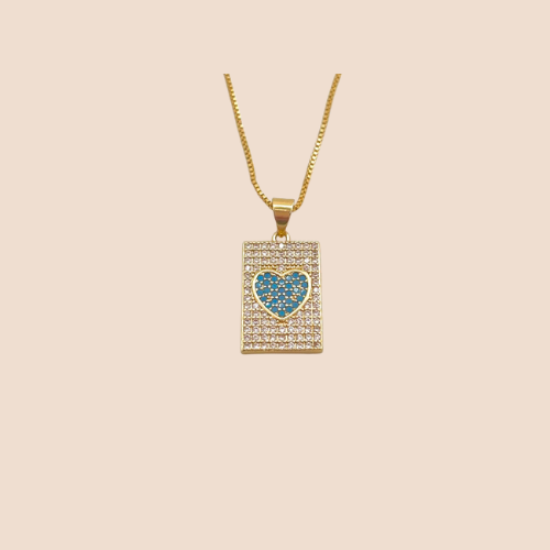 Gold-Plated Heart Pendant Necklace