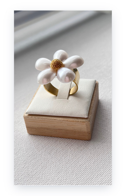 Stainless steel flower shape Ring