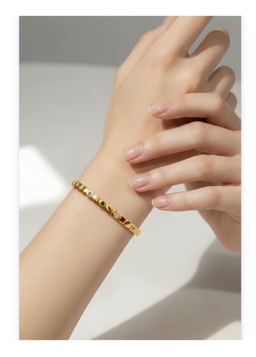 Stainless Steel Cuff Bangle Bracelet