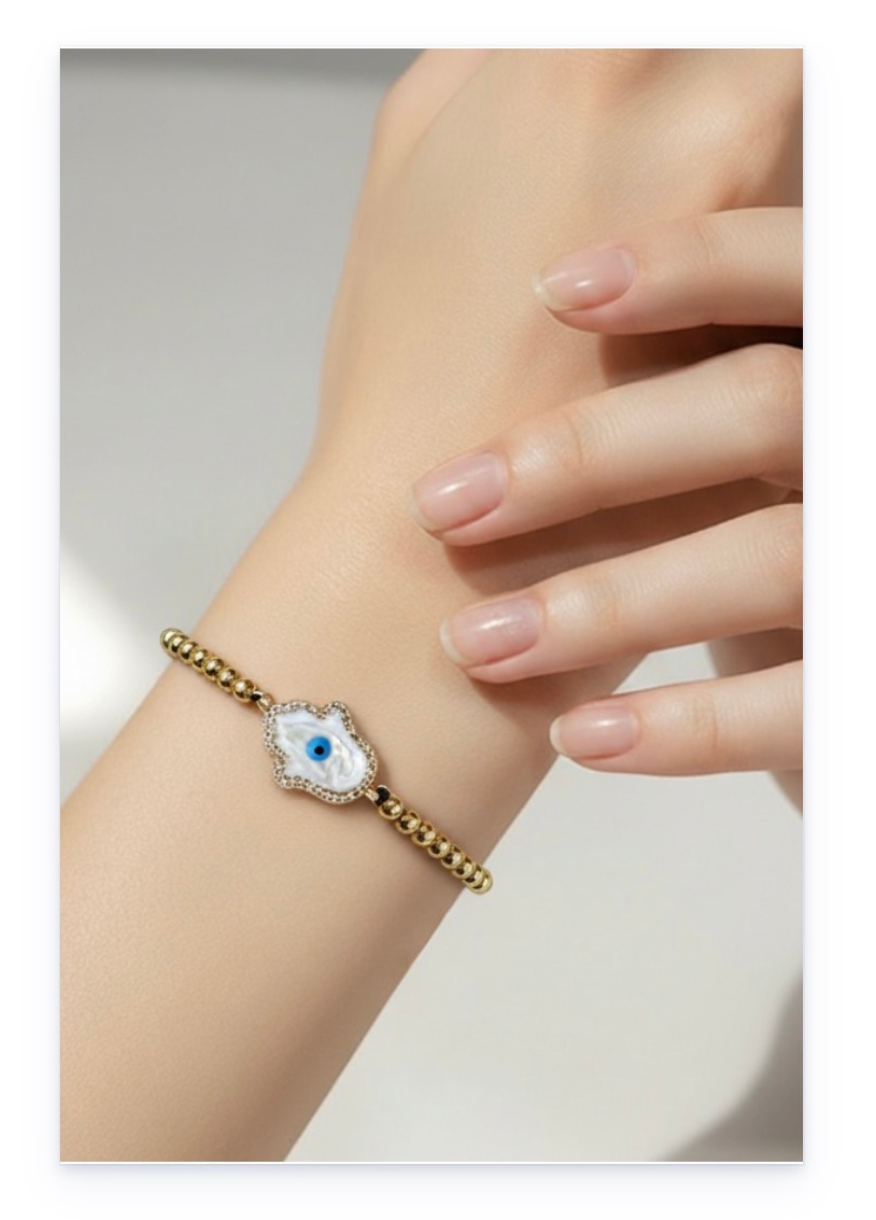 Evil Eyes Zircon Bracelet - Gold-Plated Chic Charm