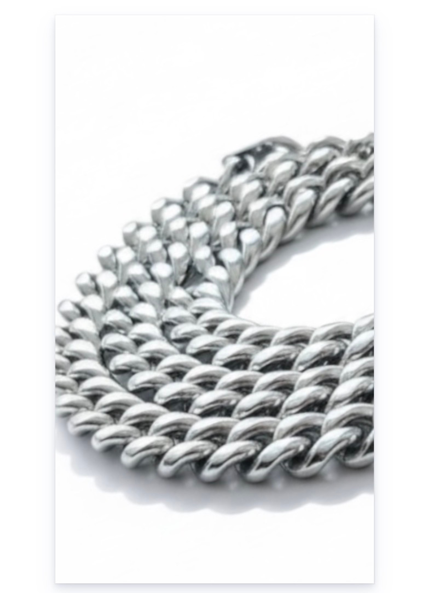 316L Stainless Steel Cuban Chain for men