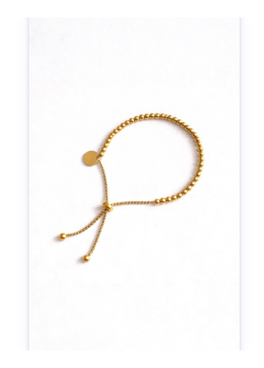 Titanium Steel Bracelet with 18K Gold Plating