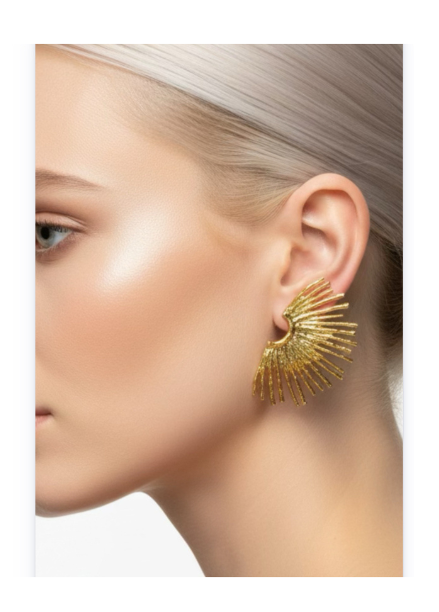 Alloy Plated Ear Stud Earrings