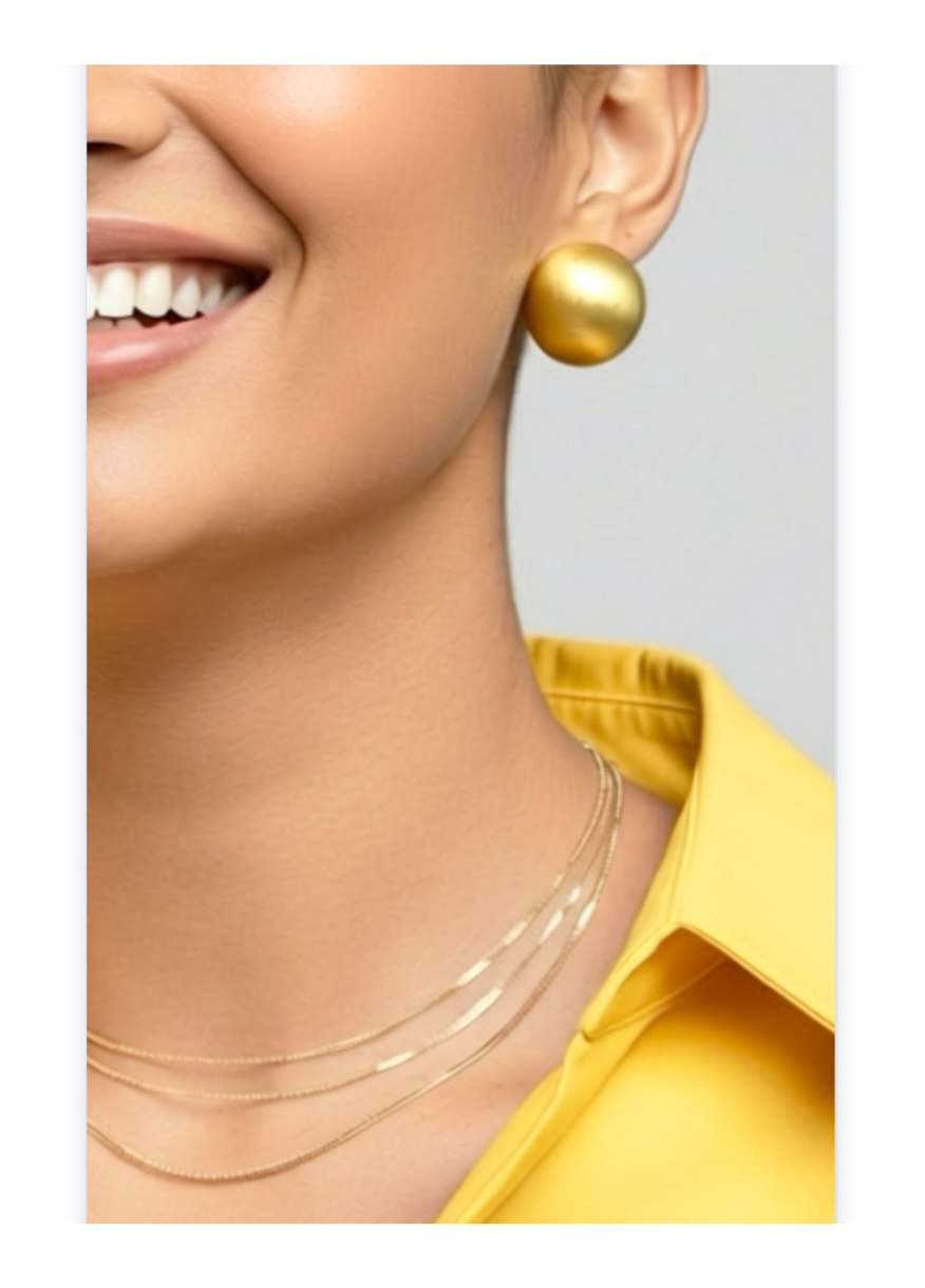 Simple Gold-Plated Copper Circle Earrings