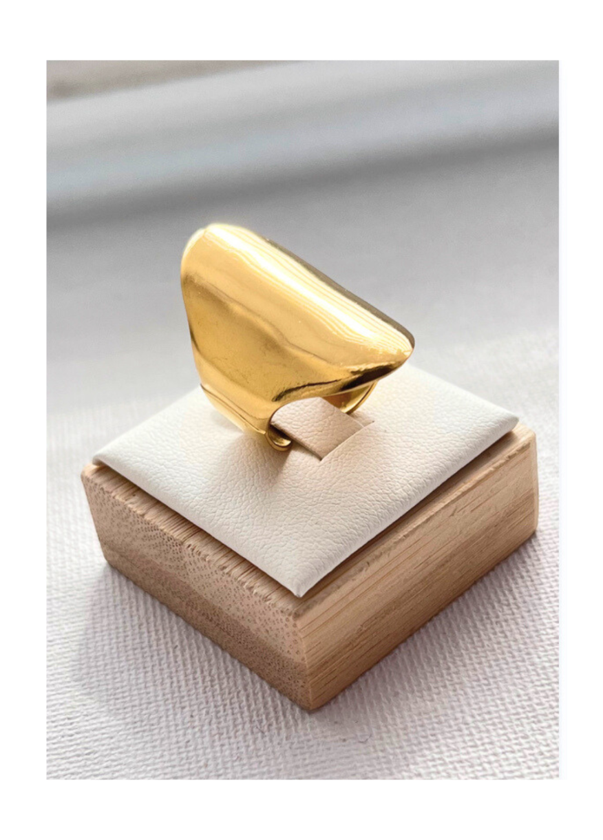 Gold plated-Stainless steel open ring