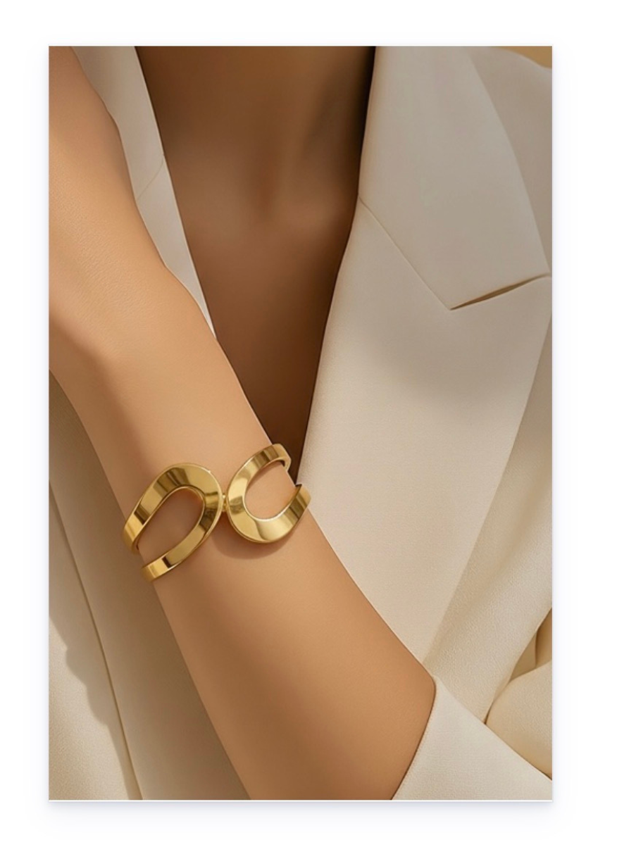 Stainless Steel Open Cuff Bangle Bracelet