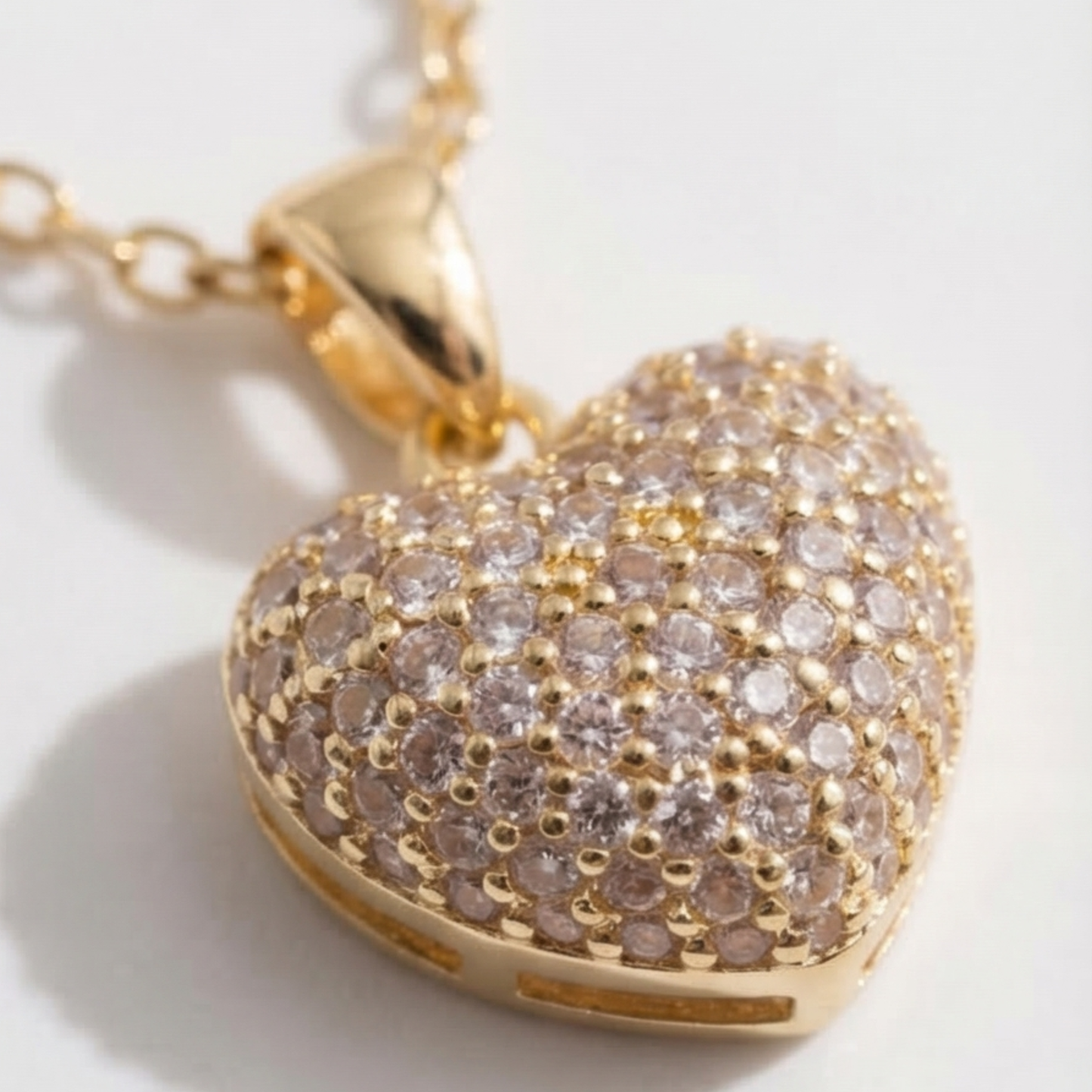 Stainless steel heart pendant necklace