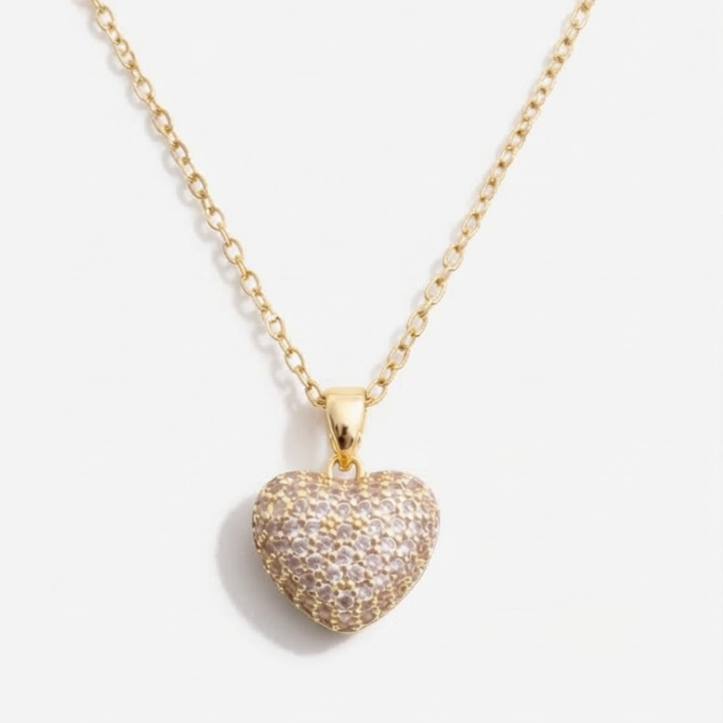 Stainless steel heart pendant necklace