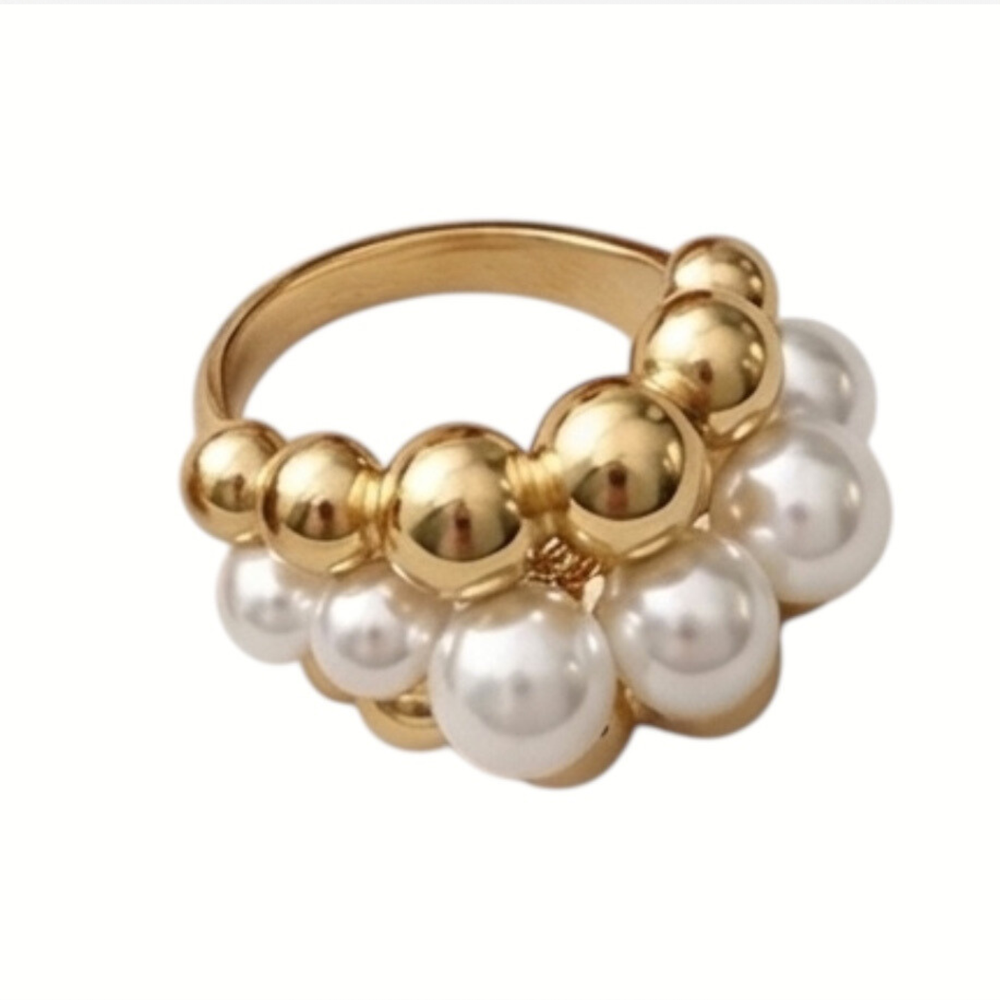 Stainless steel Beaded ring