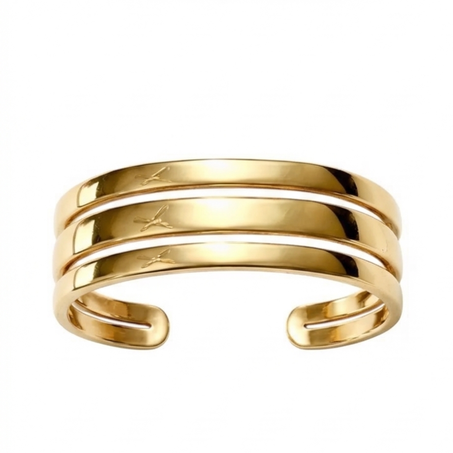 Stainless Steel Chunky Open Cuff Bracelet