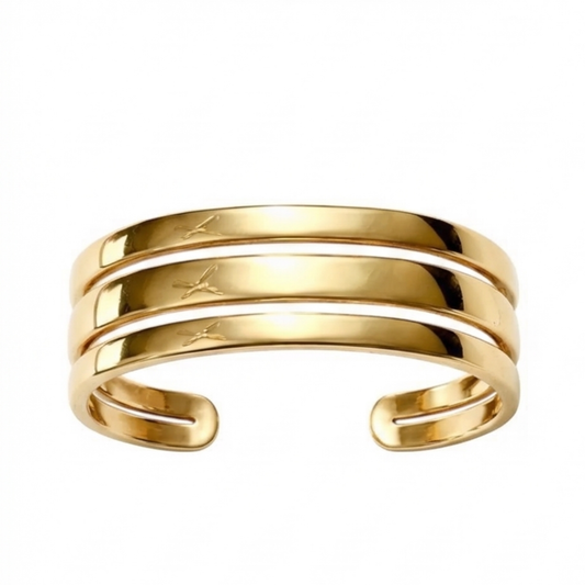 Stainless Steel Chunky Open Cuff Bracelet