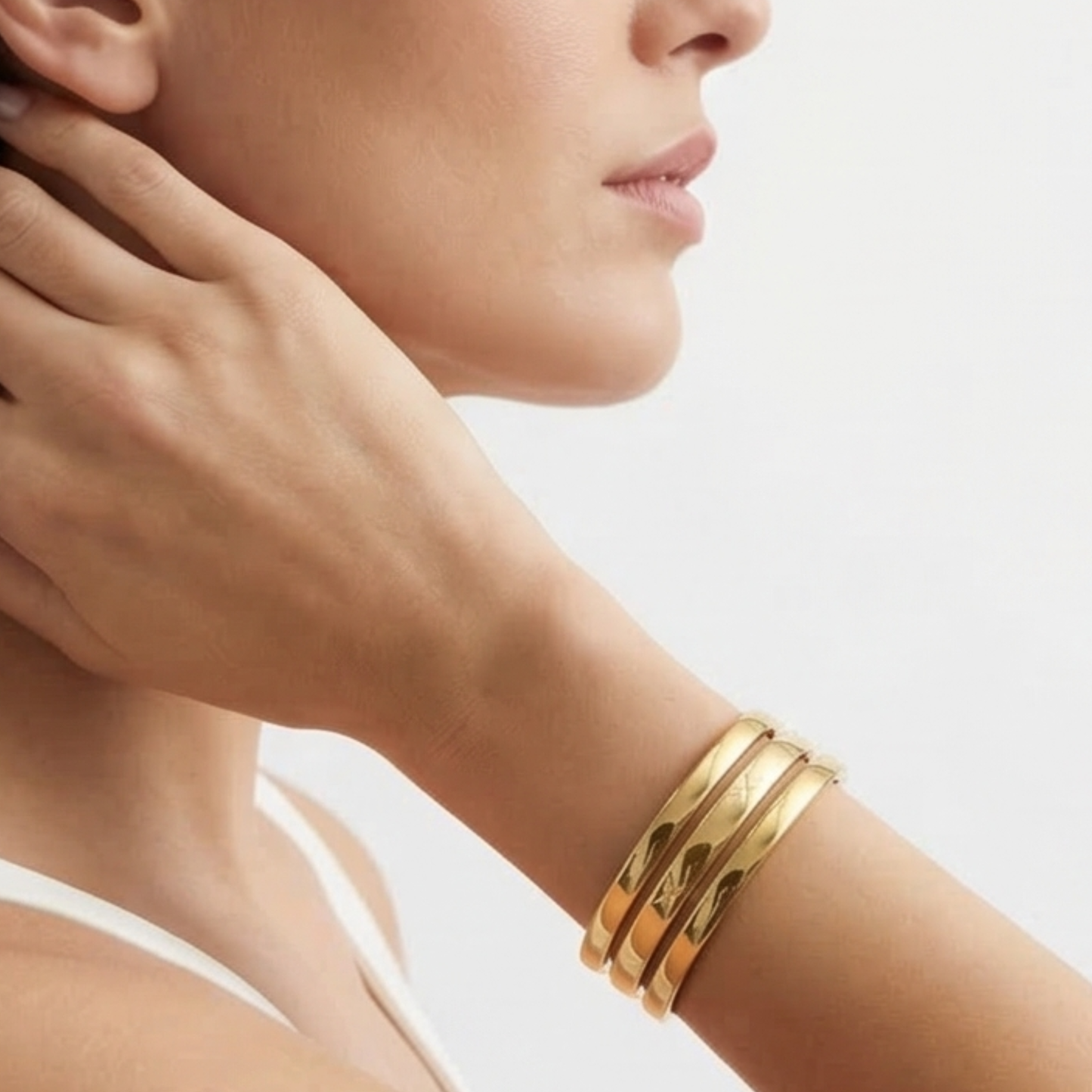Stainless Steel Chunky Open Cuff Bracelet