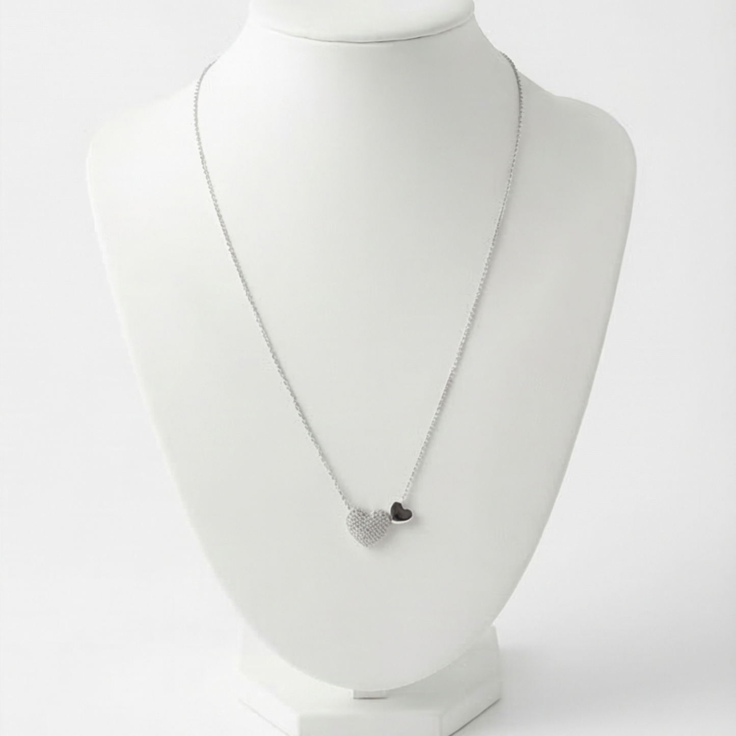 .925 Sterling Silver Heart Pendant Necklace