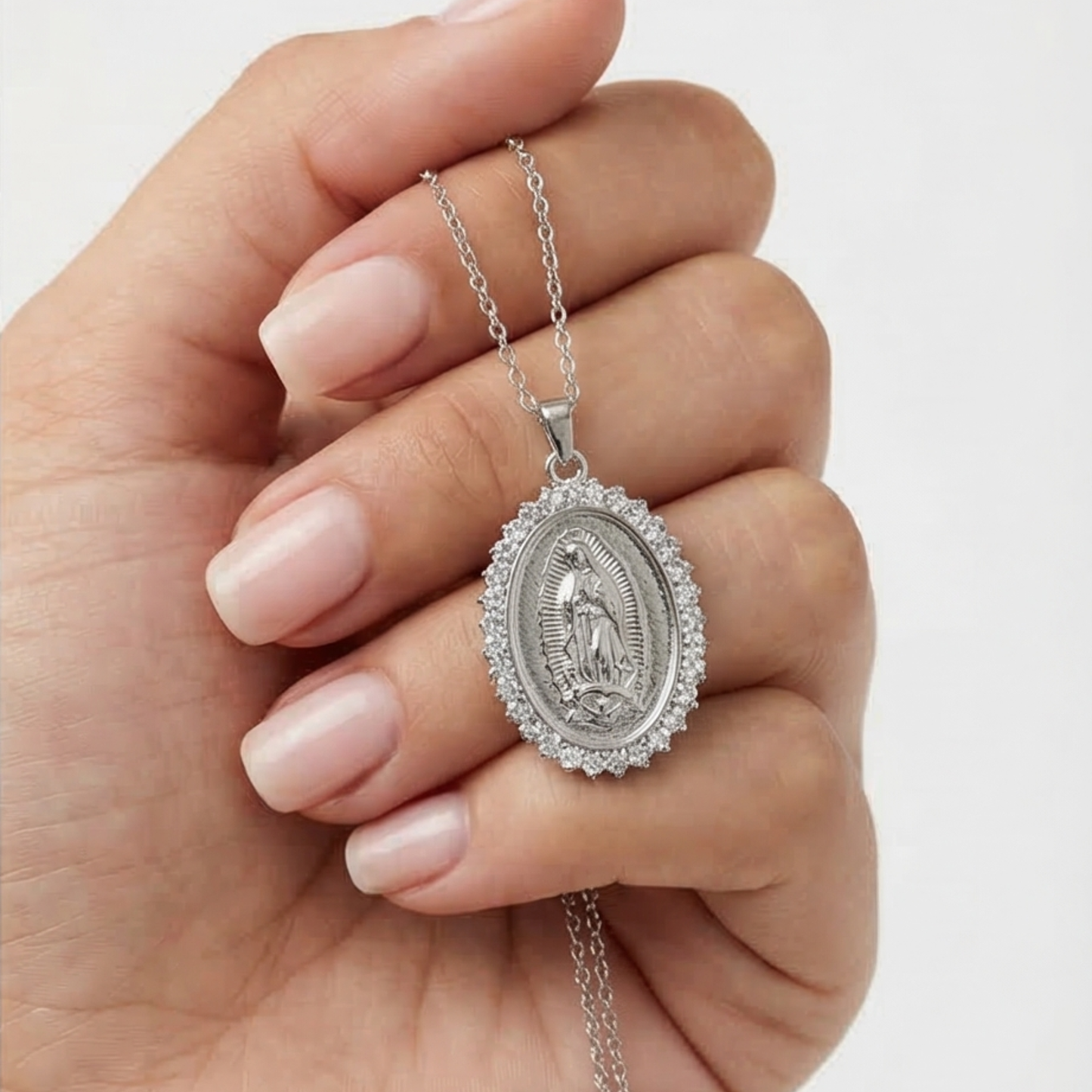 Stainless Steel Religious Pendant Necklace
