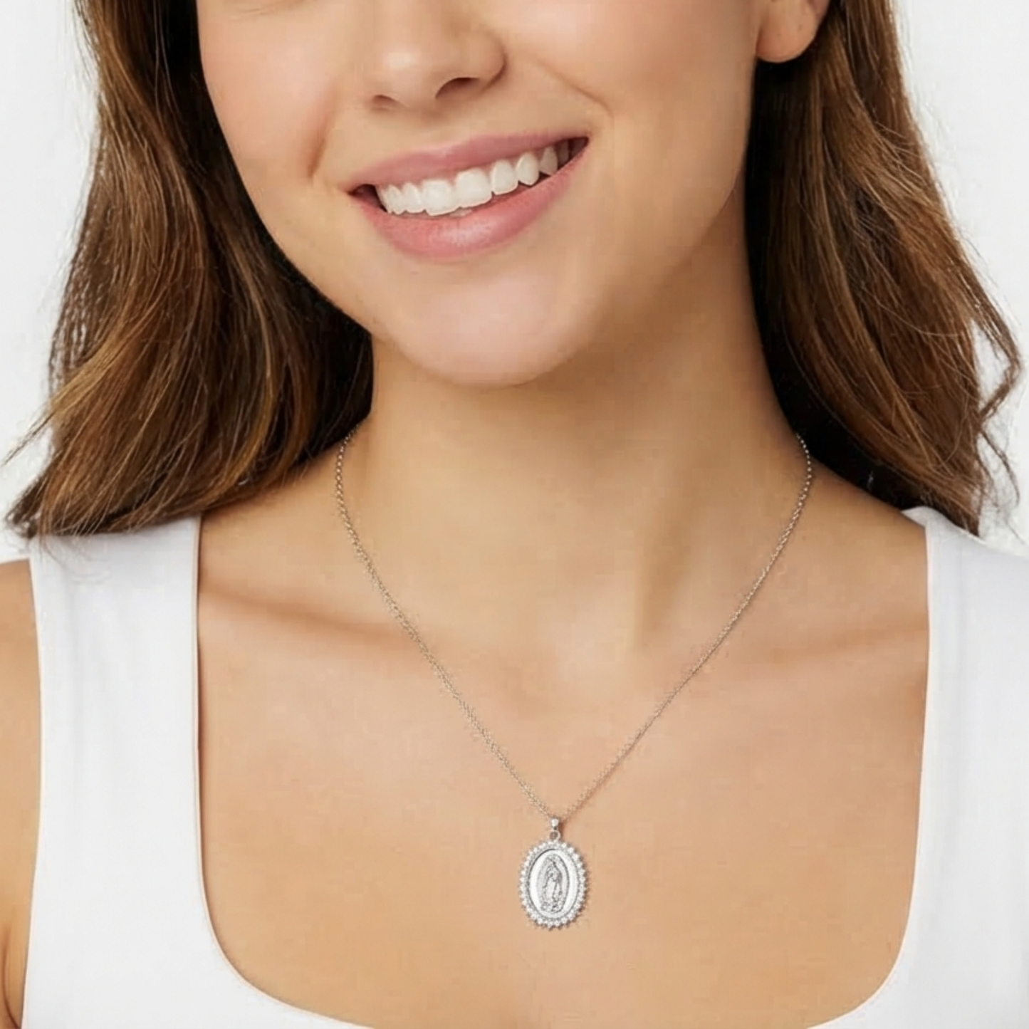 Stainless Steel Religious Pendant Necklace
