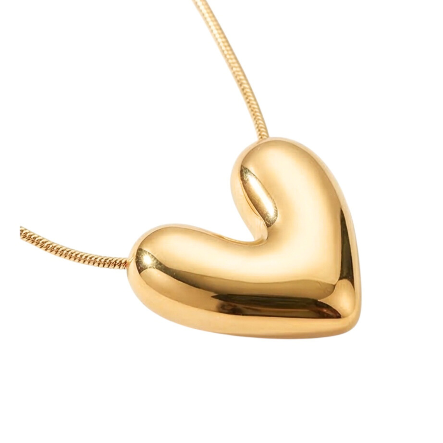 Stainless steel heart pendant necklace