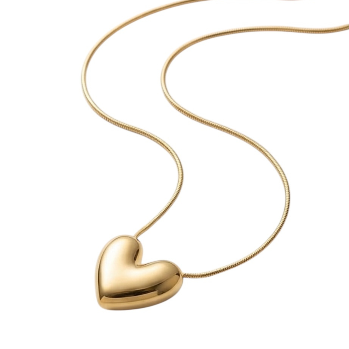 Stainless steel heart pendant necklace