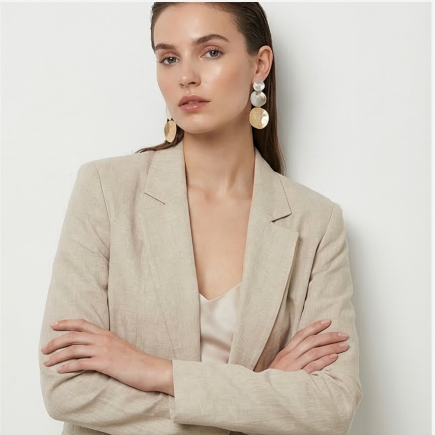 Zinc Alloy-gold plated dangle earrings