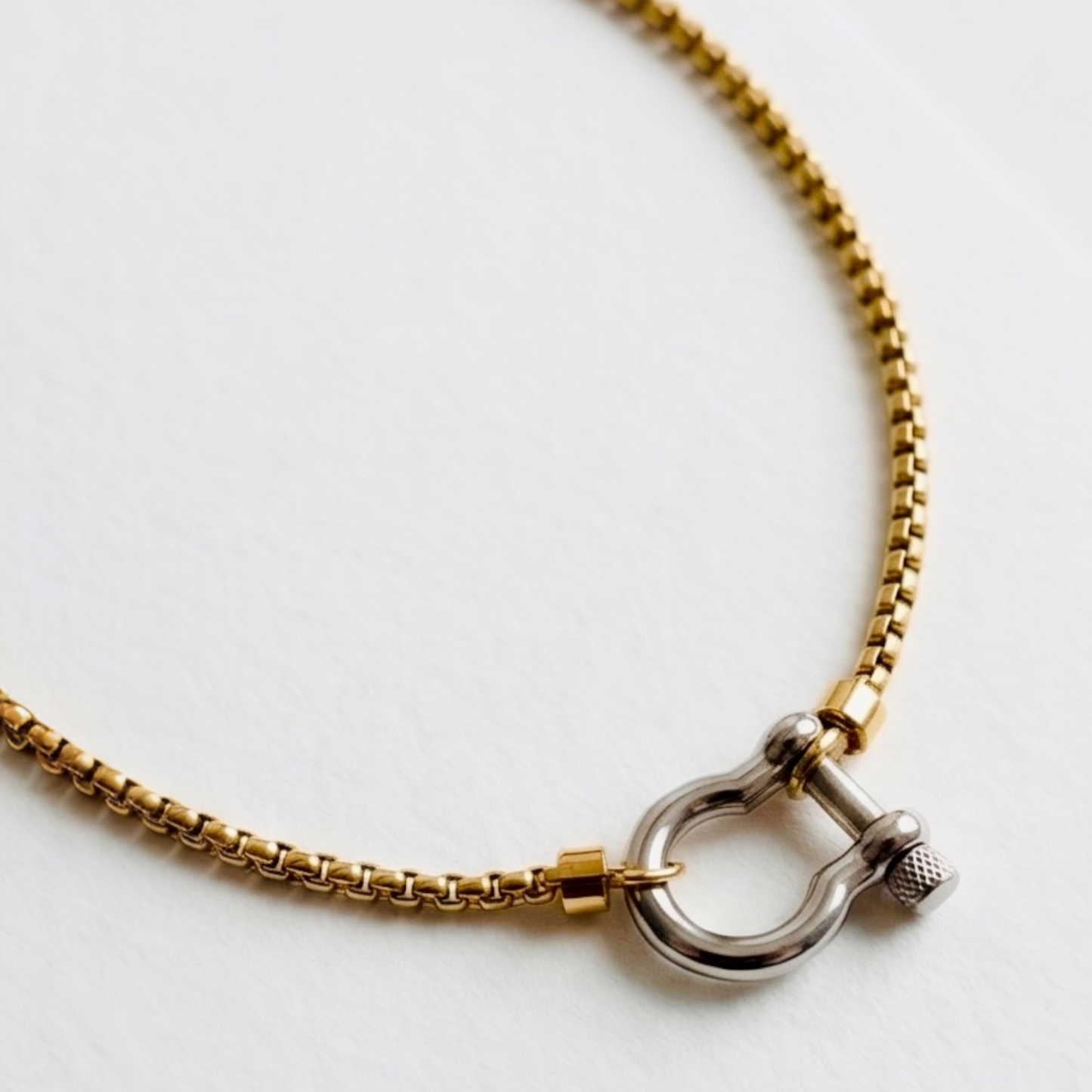 Stainless steel mixed colors necklace