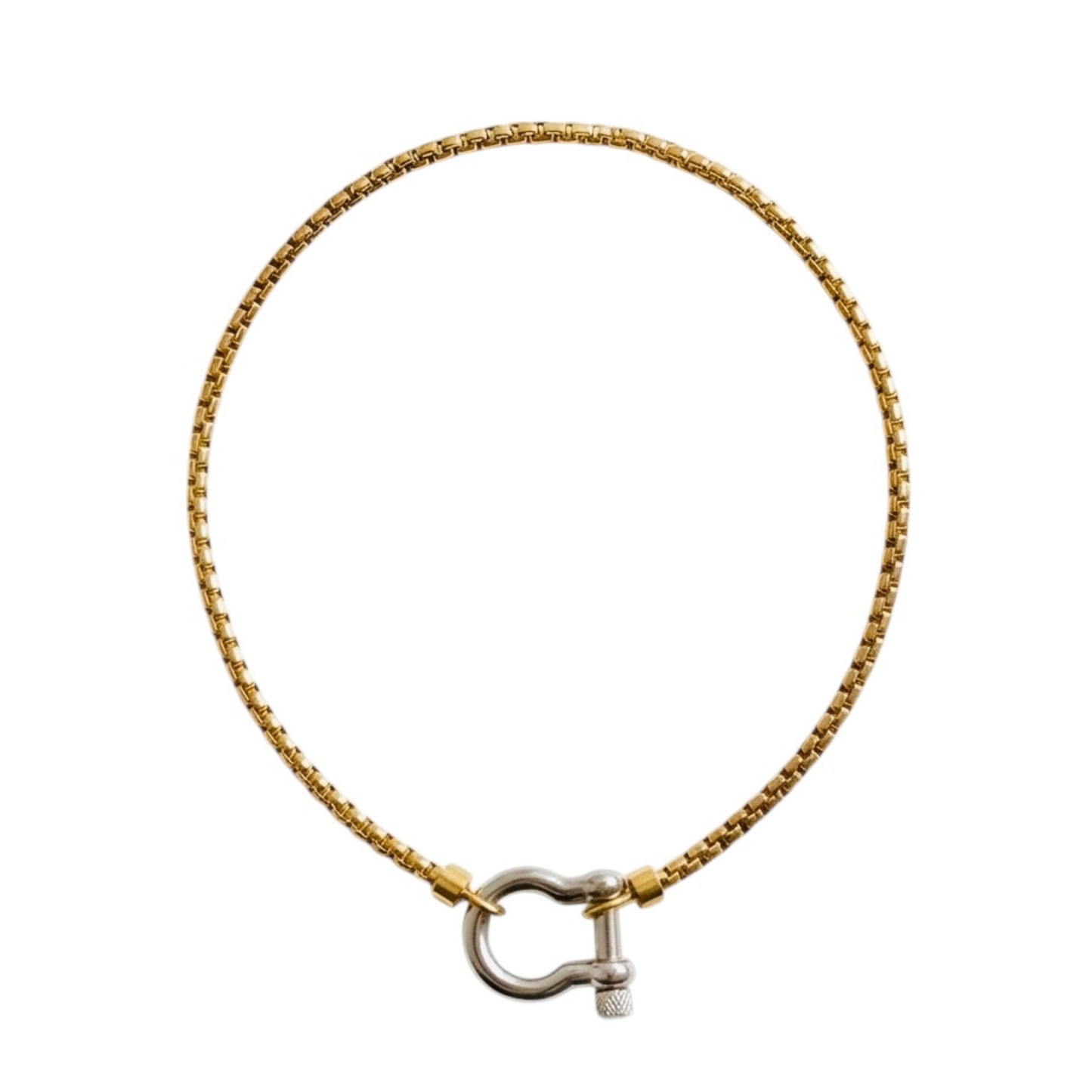 Stainless steel mixed colors necklace
