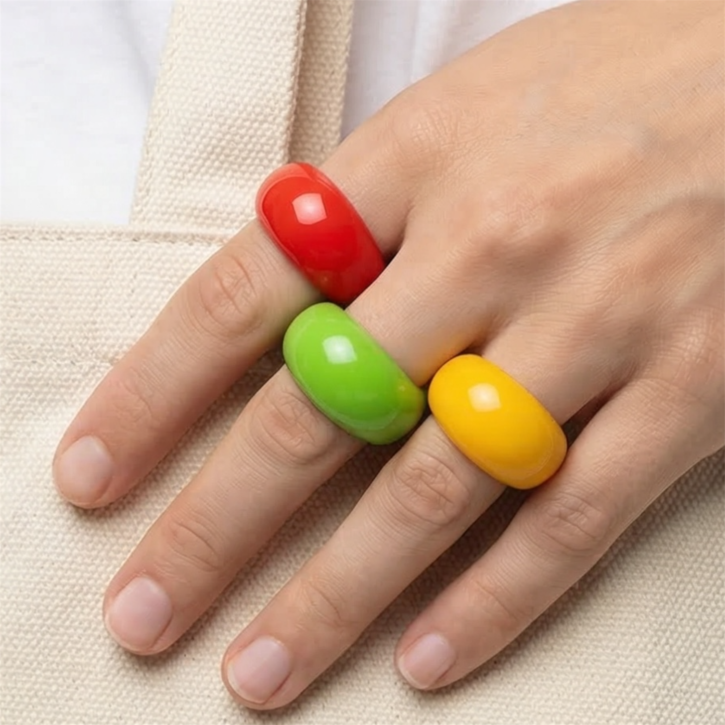 Glossy Resin Rings