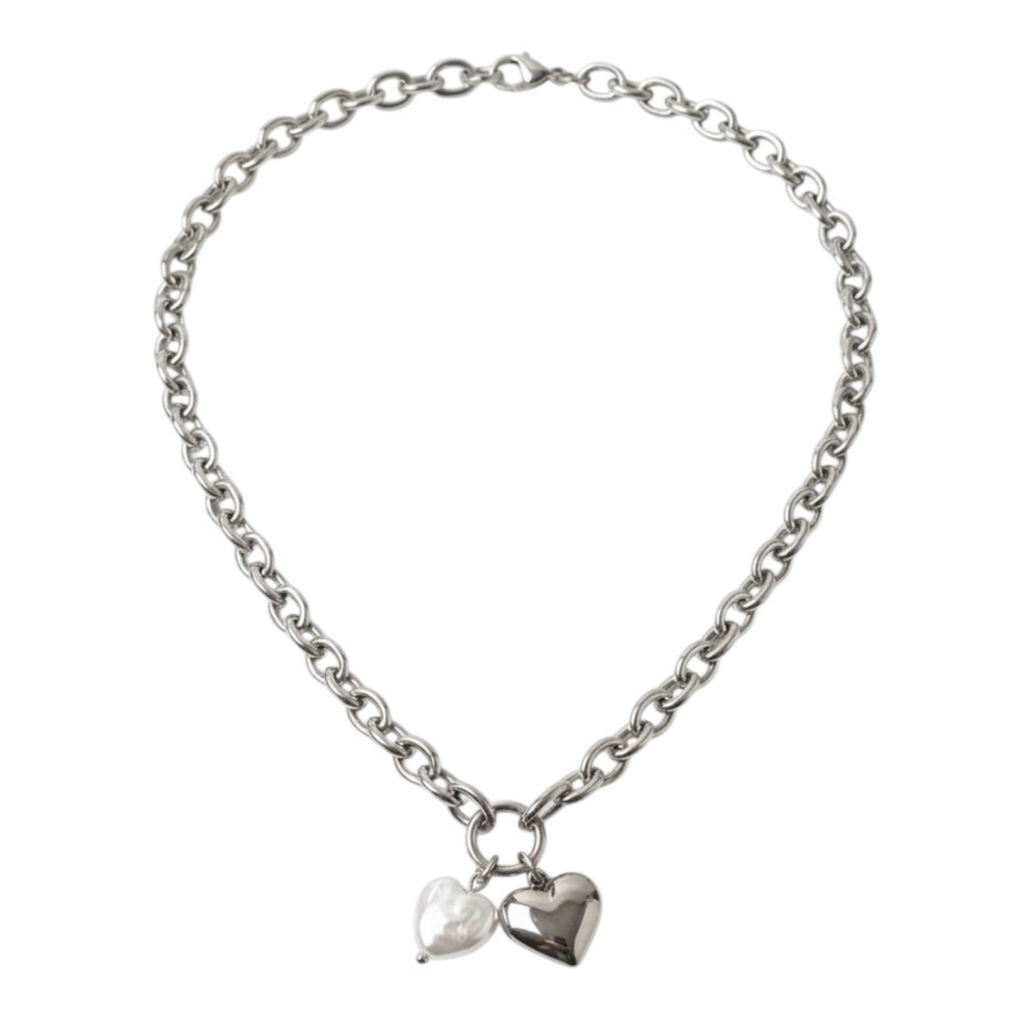 Chic Stainless Steel Heart Pendant Necklace