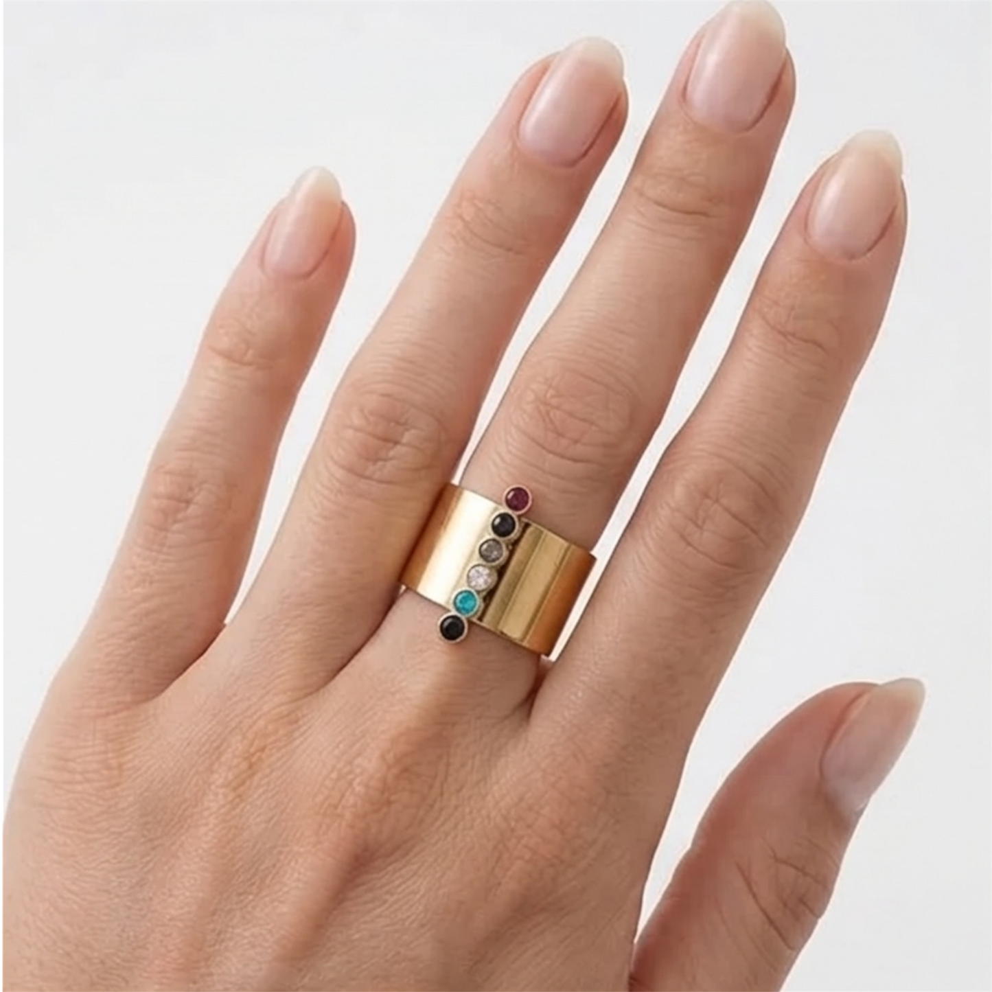 Bold 14K Gold-Plated Stainless Steel Ring