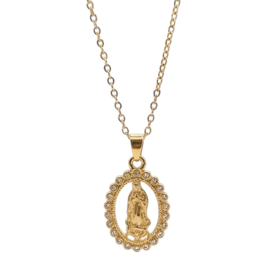Religious gold plated, stainless steel chain