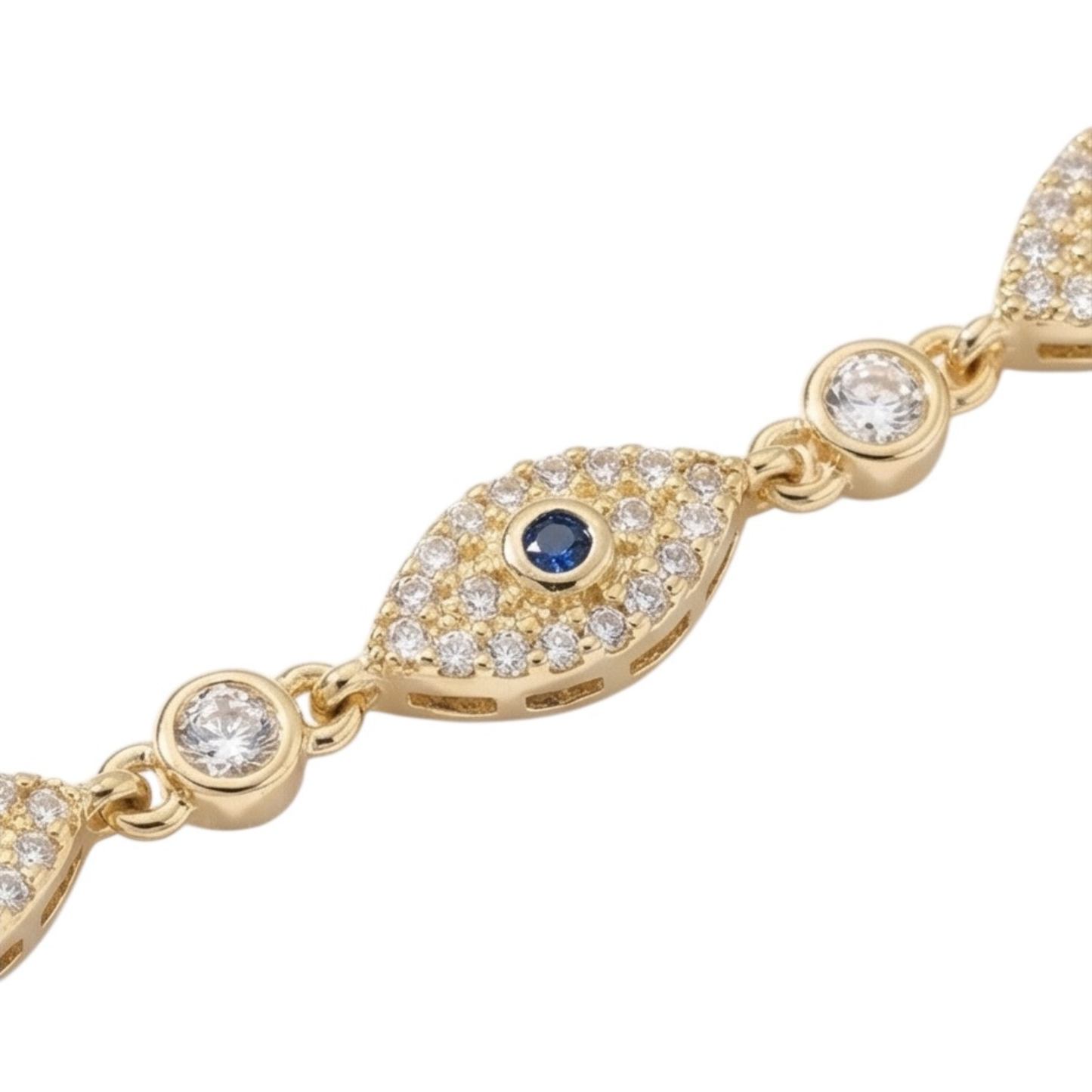 18k Gold plated-Evil eyes Chain