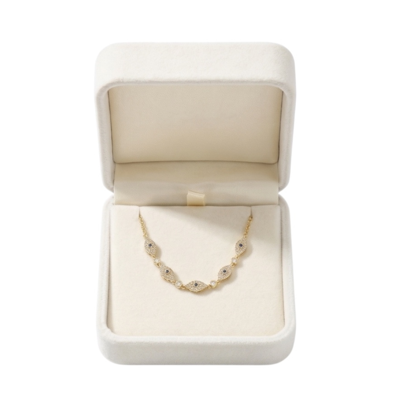 18k Gold plated-Evil eyes Chain