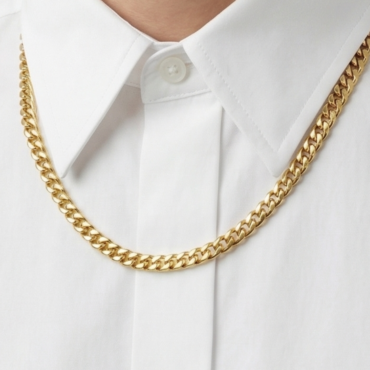Trendy Men's Chain – 18K Gold-Plated Urban Style