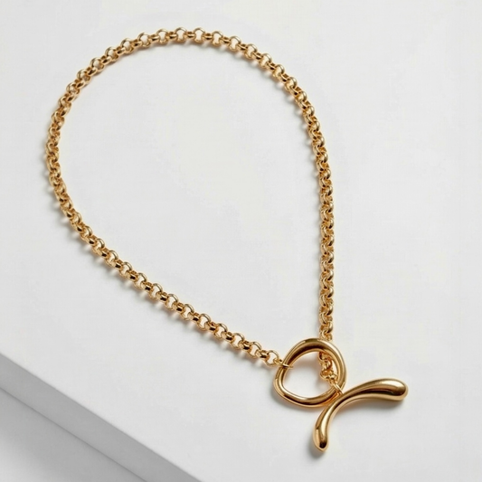 Elegant Gold-Plated Link Chain Necklace