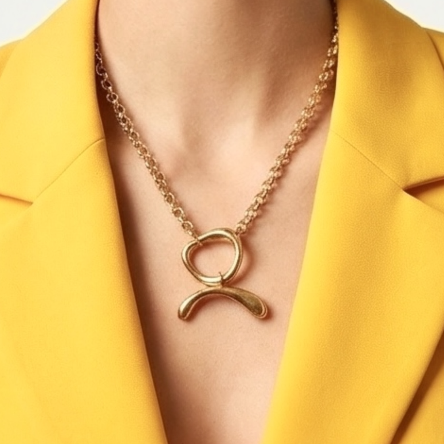 Elegant Gold-Plated Link Chain Necklace