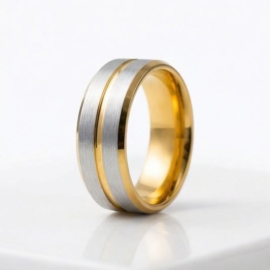 Gold-Plated Stainless Steel Ring