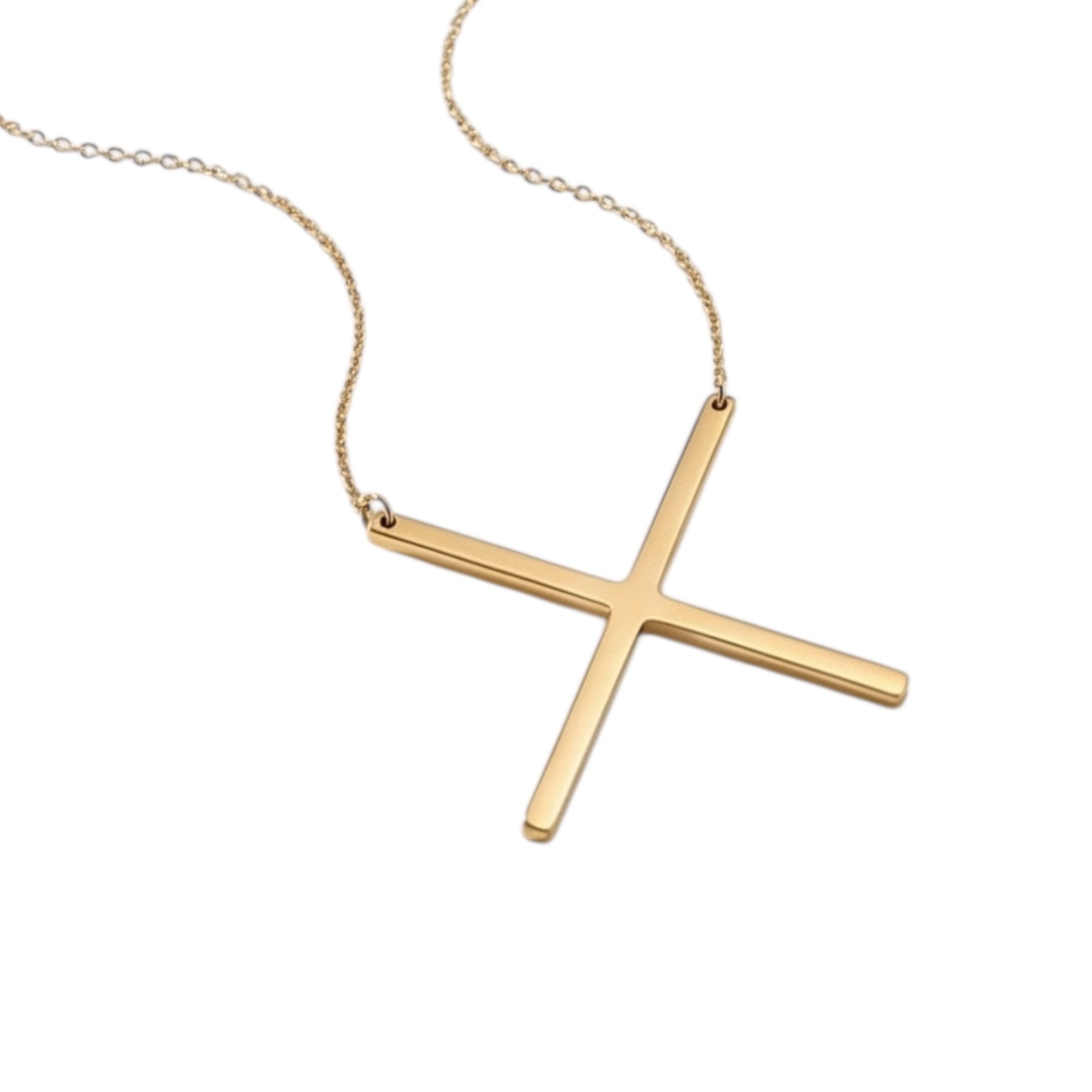 Gold-Plated Stainless Steel Necklace with initial letter Pendant