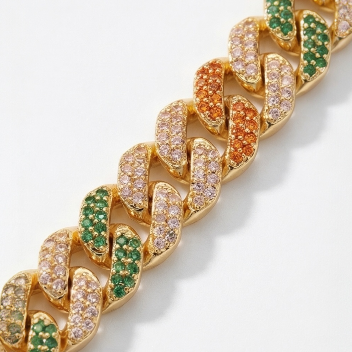Adjustable Gold plated Necklace Zircon Inlay