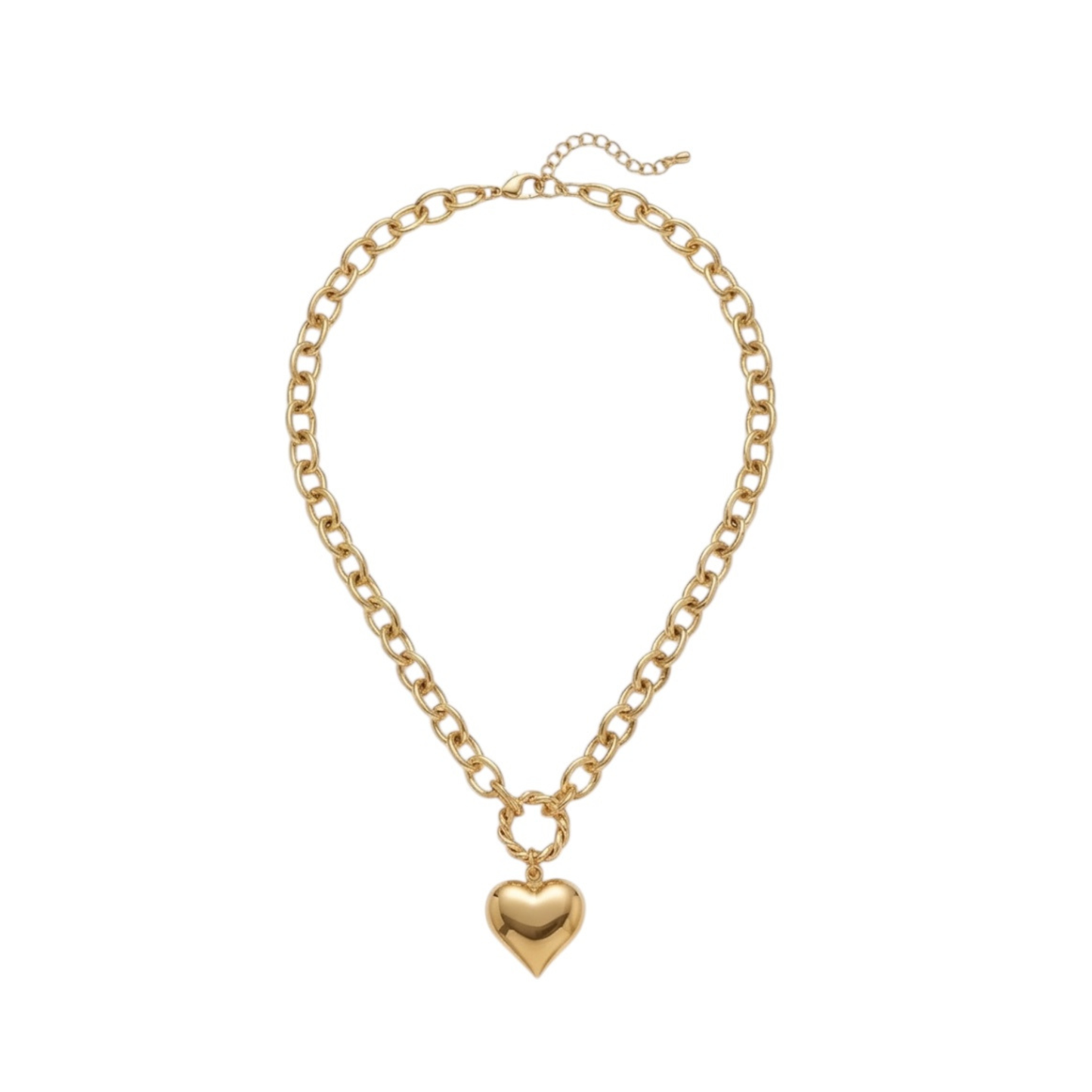 Heart pendant Gold plated necklace