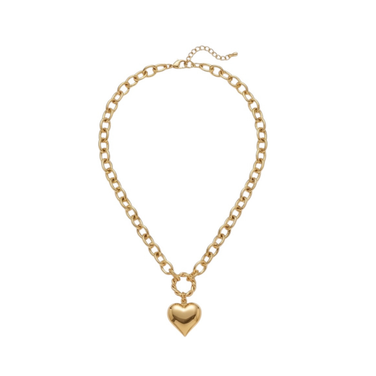Heart pendant Gold plated necklace