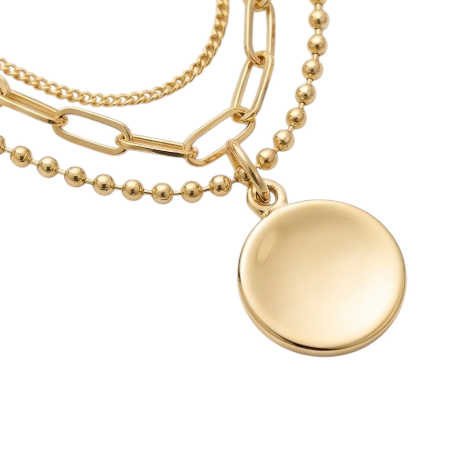 Multilayered Gold-Plated Necklace for Women