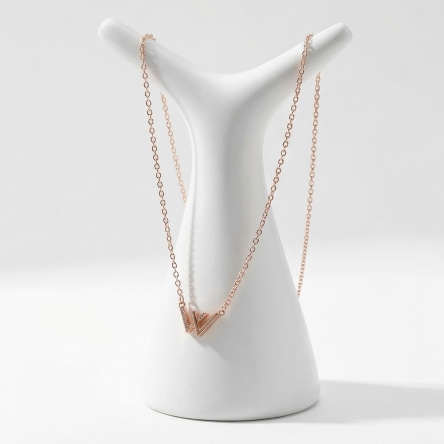 Delicate Thin Chain with W Letter Pendan