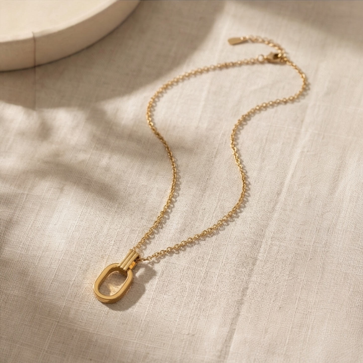 Oval Charm Stainless Steel Chain
