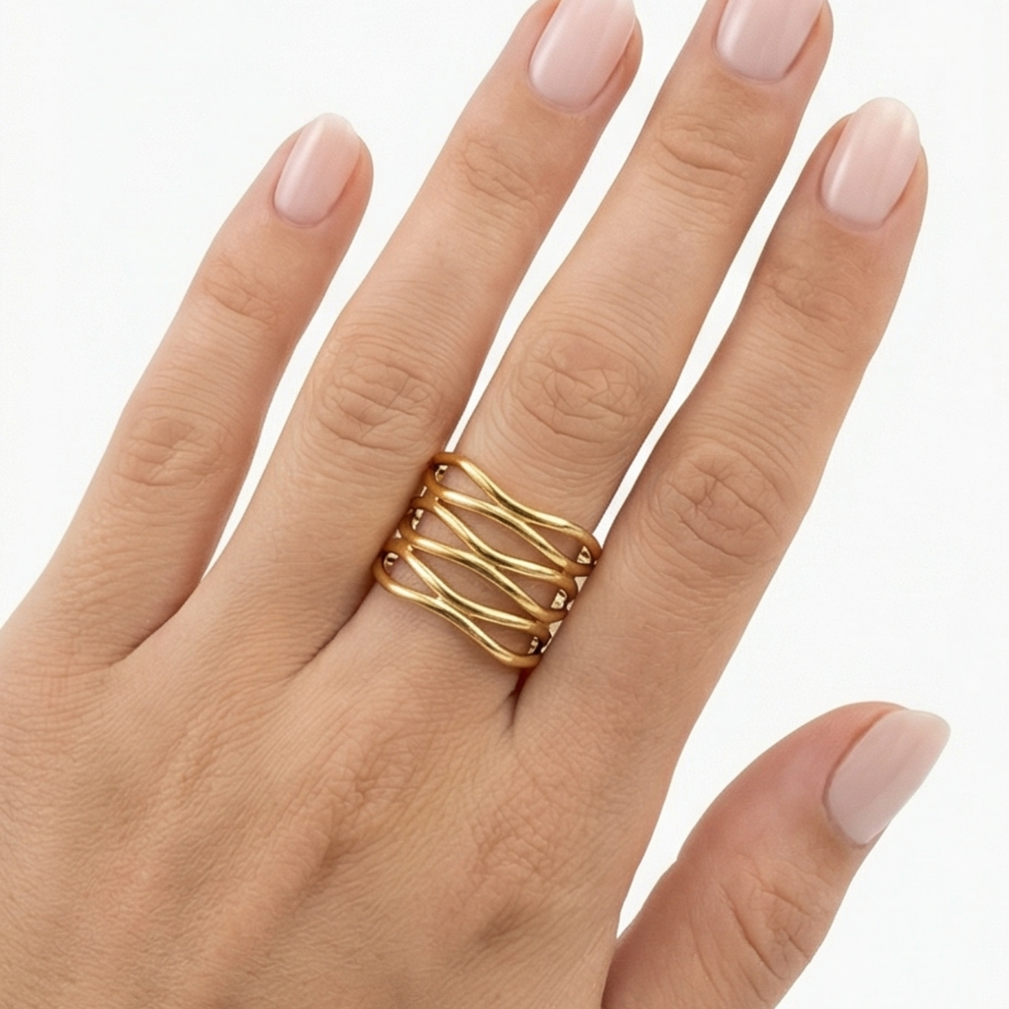 Ring 14k gold plated, Copper