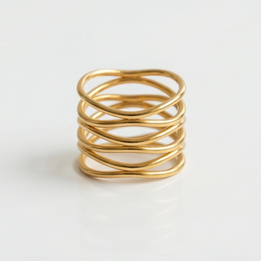Ring 14k gold plated, Copper