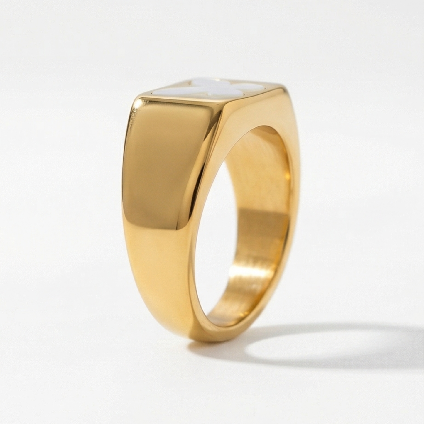 Simple-style ring,14k gold plated,stainless steel